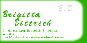 brigitta dittrich business card